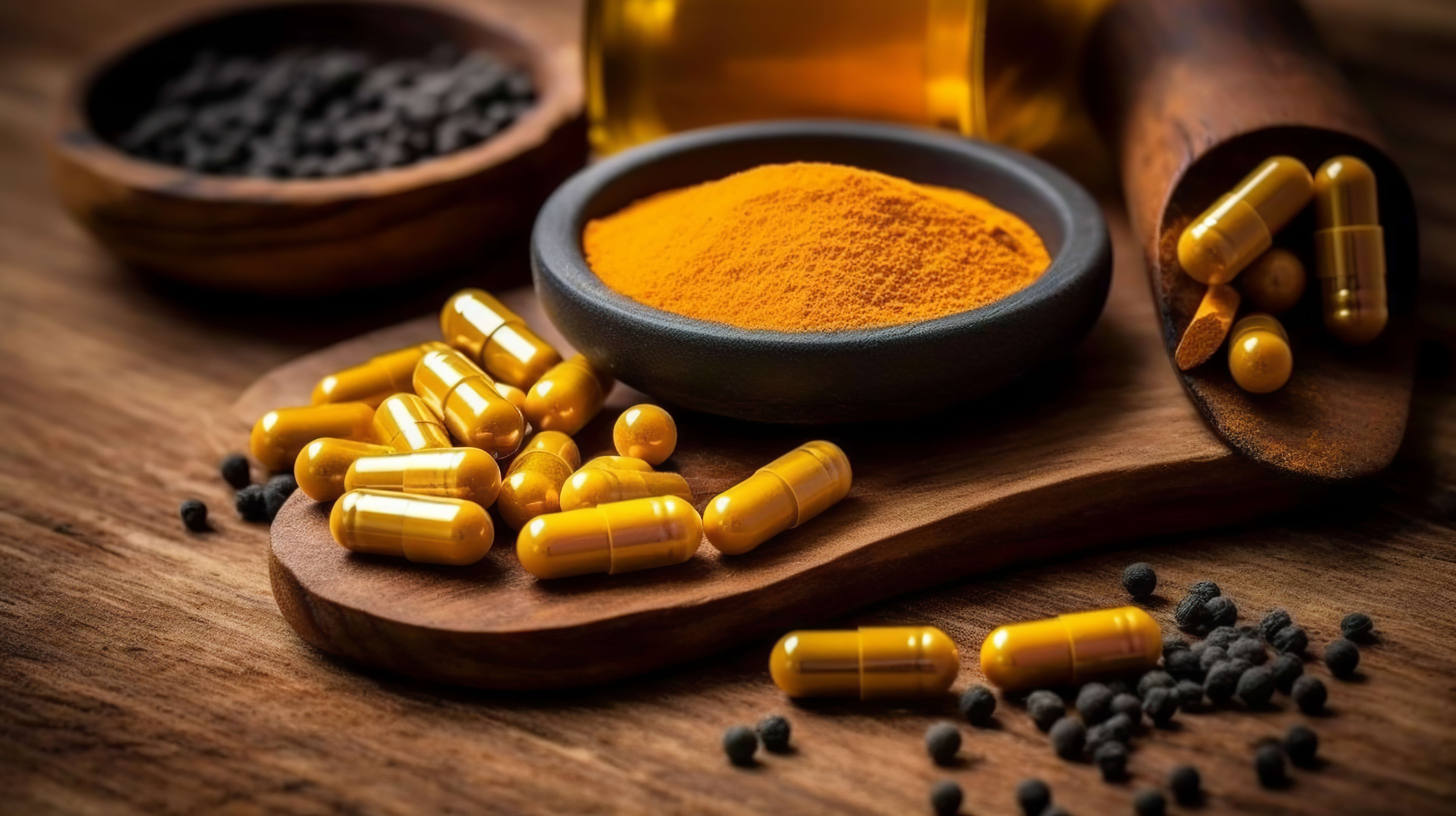 kurkuma, černý pepř 