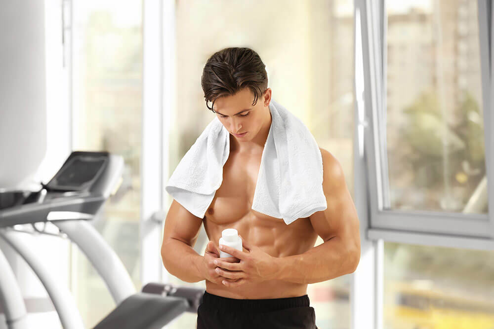 muž užívající kreatin