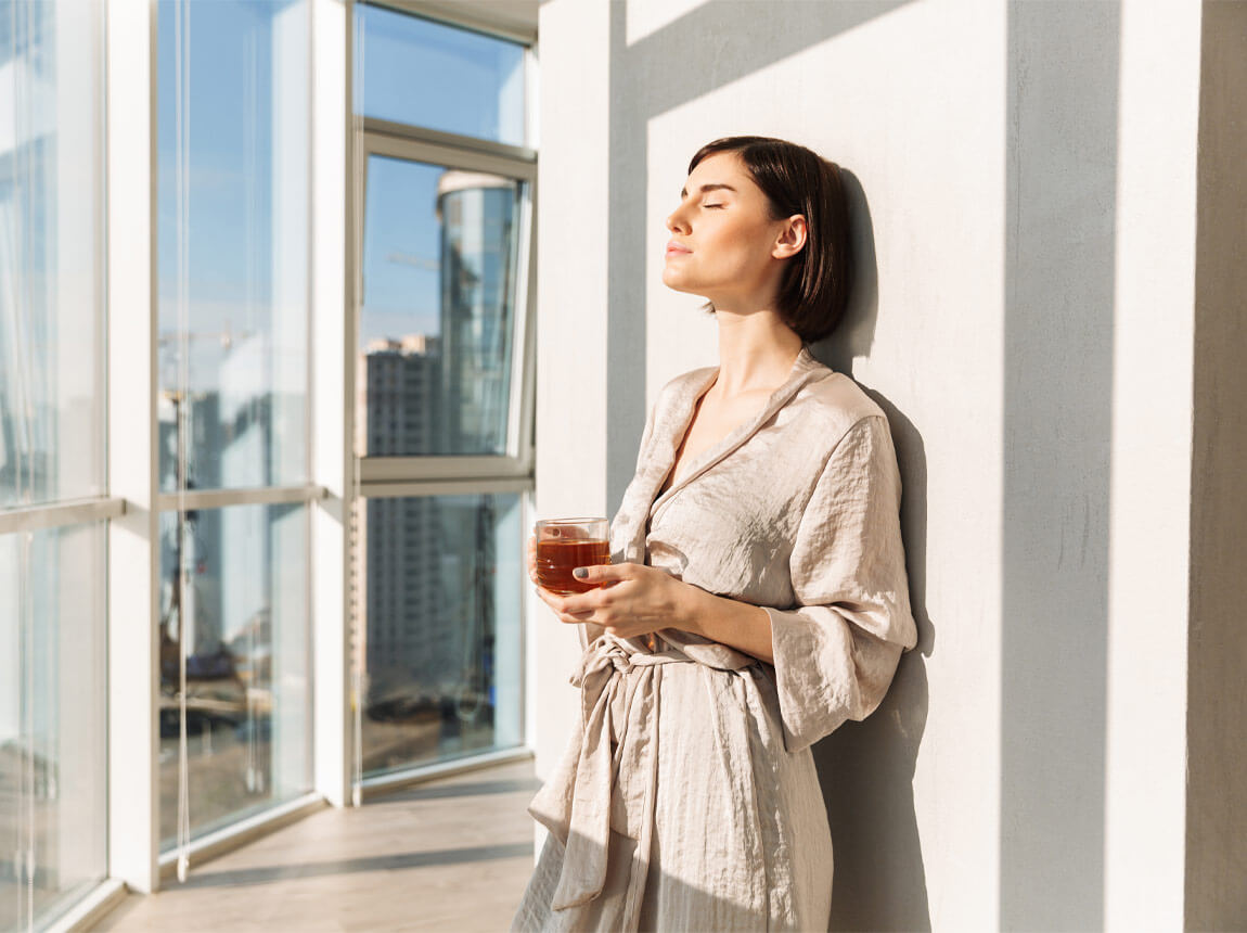 žena - sluneční svit, vitamín D