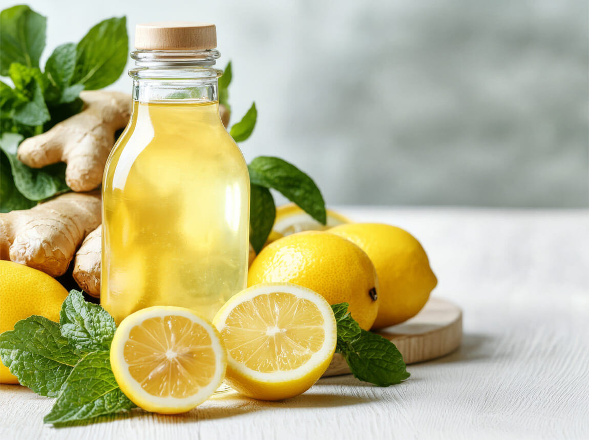 citronová a zázvorová šťáva 