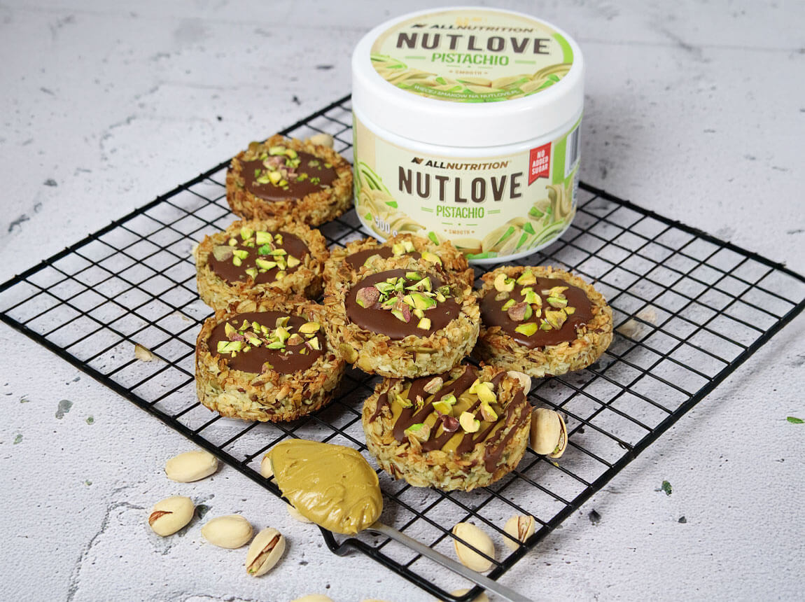 ovesné sušenky s pistáciovým krémem  