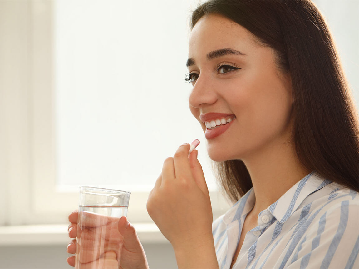 žena s kapslí – kyselina listová