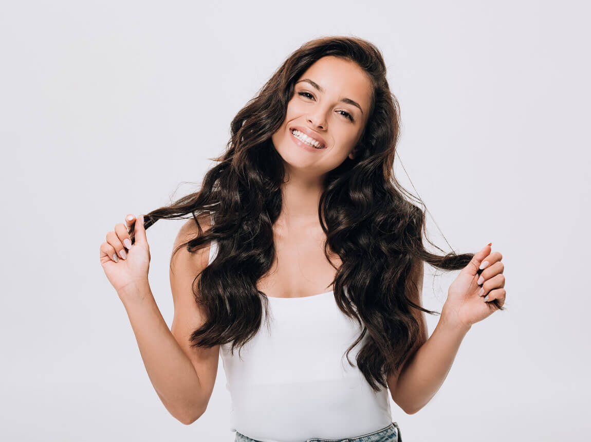 žena - krásné vlasy, ženšen