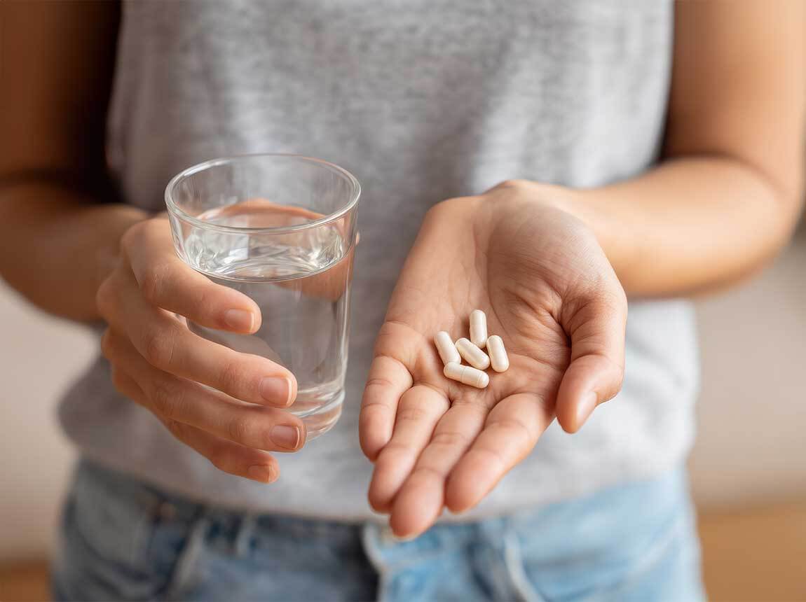 biotin &ndash; žena s kapslemi