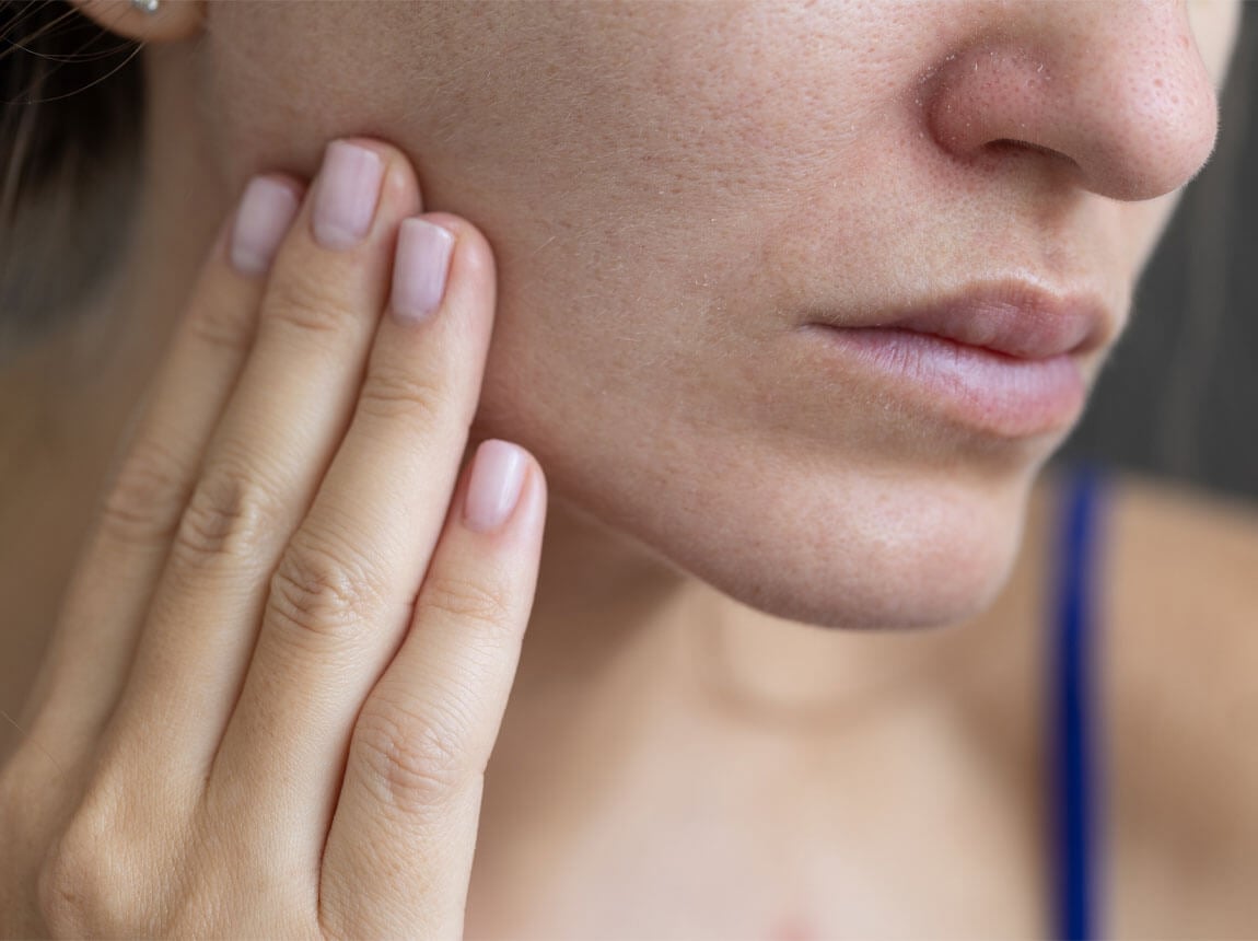 žena - such&aacute; pokožka