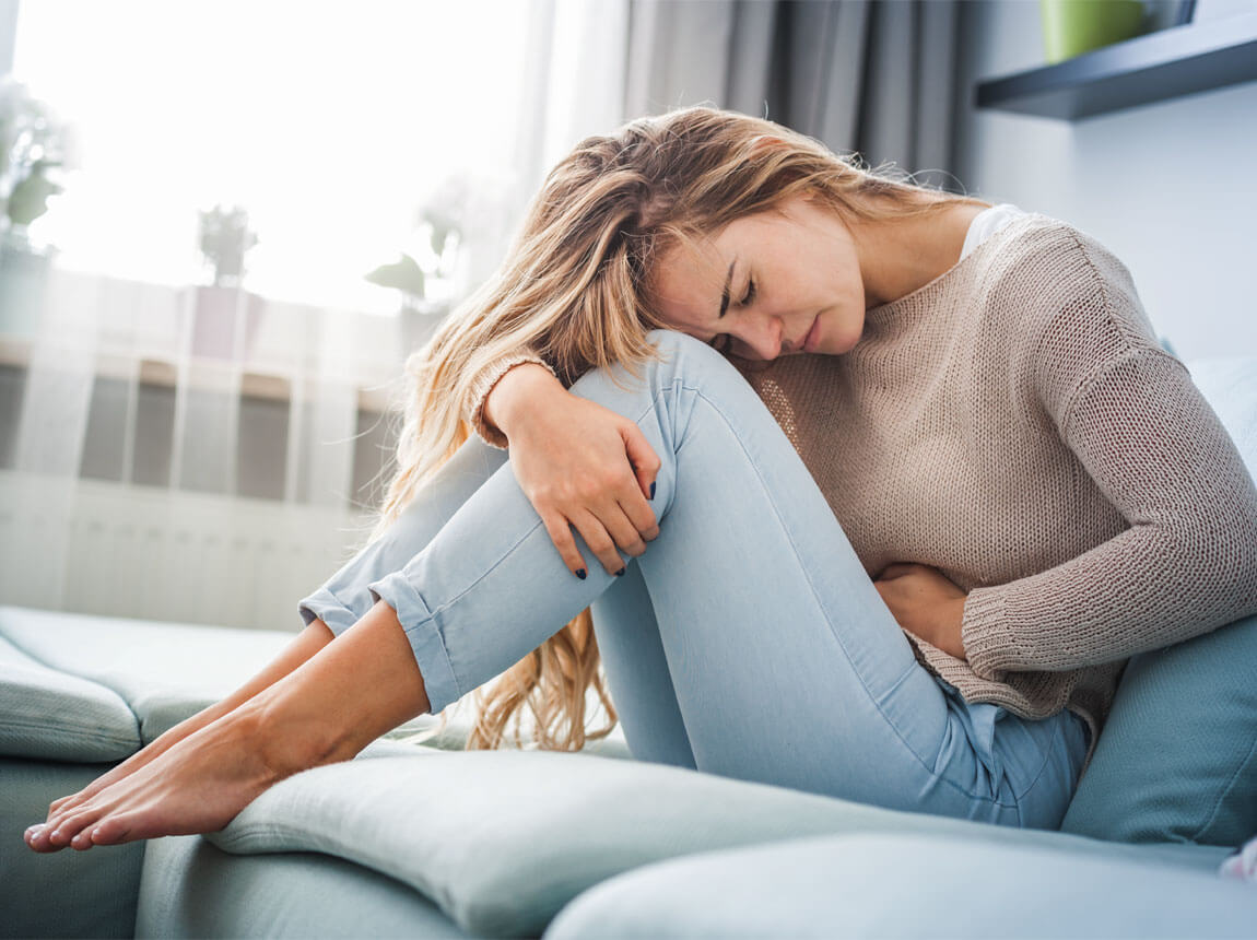 bolest břicha - žena