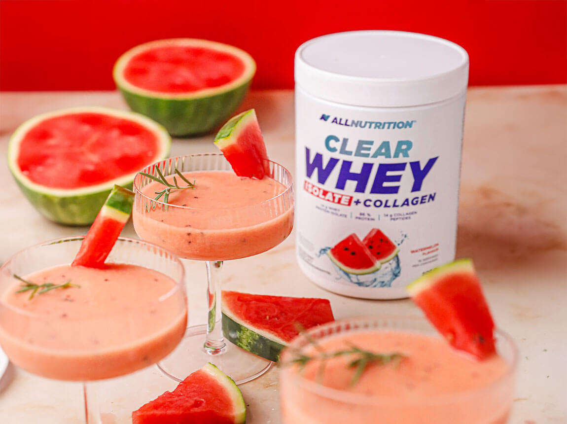 melounov&yacute; koktejl s Whey Watermelon