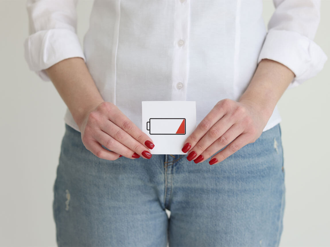 žena - nedostatek energie