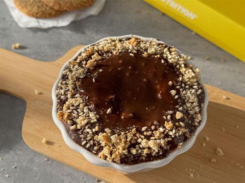 Recept na jedno porciový tvarohový koláč s keksovým spodkem