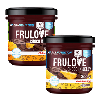 ALLNUTRITION FRULOVE CHOCO IN JELLY MANGO 300g + PINEAPPLE 300g