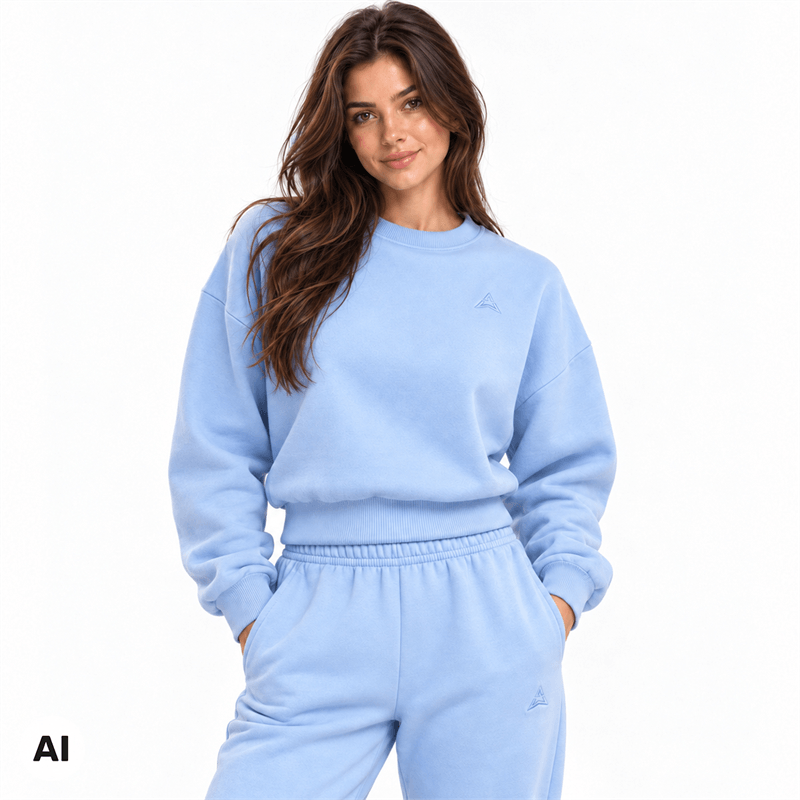 Allwear Dámská mikina Cozy Club Baby Blue