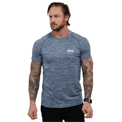 SFD WEAR MUŽI T-SHIRT DRY BLUE MELANGE