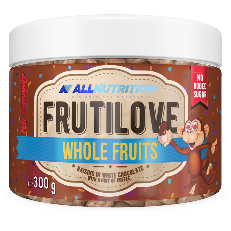 ALLNUTRITION FRUTILOVE WHOLE FRUITS - RAISINS IN WHITE CHOCOLATE WITH A HINT OF COFFEE