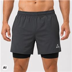 Šortky Runner 2v1 GRAPHITE