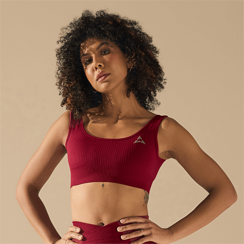Allwear BEZEŠVÝ SPORTOVNÍ TOP BURGUNDY
