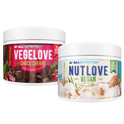 ALLNUTRITION Nutlove Vegan Coconut 500g + VegeLove Choco Cherry 500g