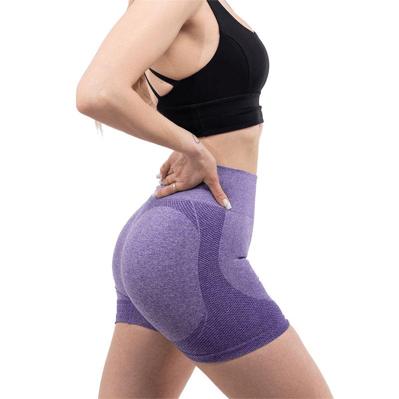 SFD WEAR Seamless Shorts Push UP Purple Melange