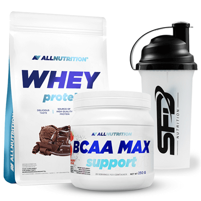 ALLNUTRITION WHEY PROTEIN 908 g + BCAA MAX SUPPORT 250 g + shaker