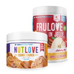 Frulove in Jelly 1000g Apple & Cinnamon+Nutlove Cinnamon Cookie Crunch 500g