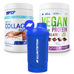 SFD Collagen Premium 400g+Vegan Protein 500g+Shaker