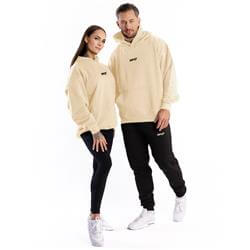 UNISEX mikina HOODIE CORE OVERSIZE BEIGE