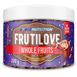 FRUTILOVE WHOLE FRUITS STRAWBERRIES IN MILK CHOCOLATE WITH STRAWBERRY POWDER