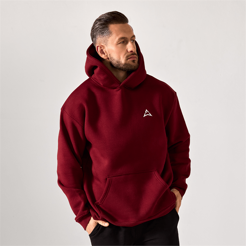 Allwear PÁNSKÁ MIKINA DARK BURGUNDY