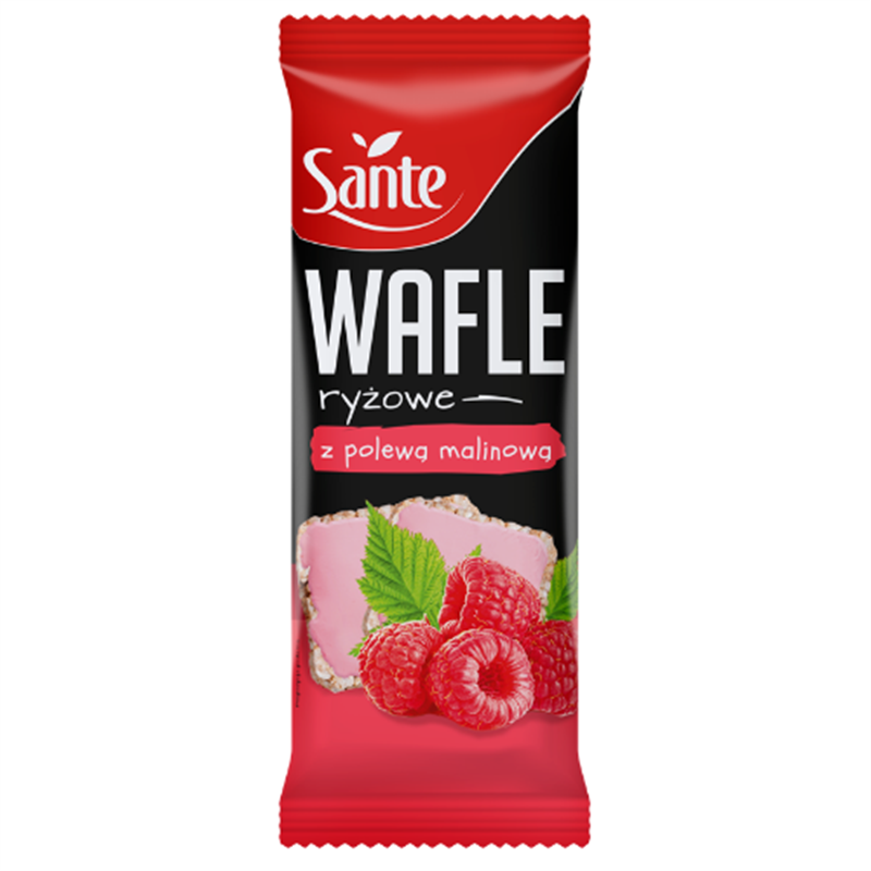 Sante RÝŽOVÉ OPLATKY S MALINOU POLEVOU 66g
