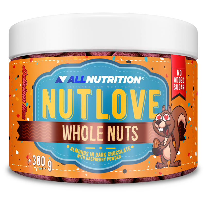 ALLNUTRITION NUTLOVE WHOLENUTS - ALMONDS IN DARK CHOCOLATE WITH RASPBERRY