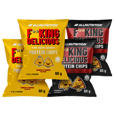 ALLNUTRITION 2 x PROTEIN CHIPS BARBECUE + 2 x PROTEIN CHIPS CHEESE ONION