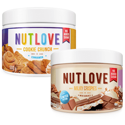 ALLNUTRITION NUTLOVE MILKY CRISPIES LIMITED 450g + NUTLOVE CINNAMON COOKIE CRUNCH 500g