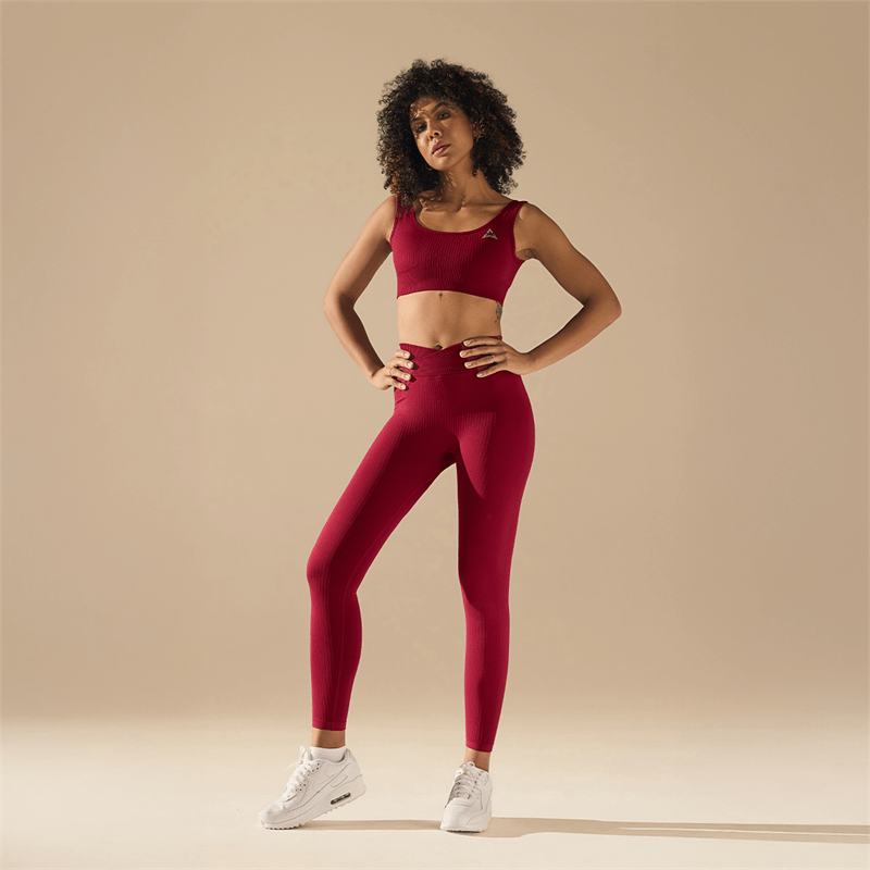 Allwear BEZEŠVÉ LEGÍNY V-WAIST BURGUNDY