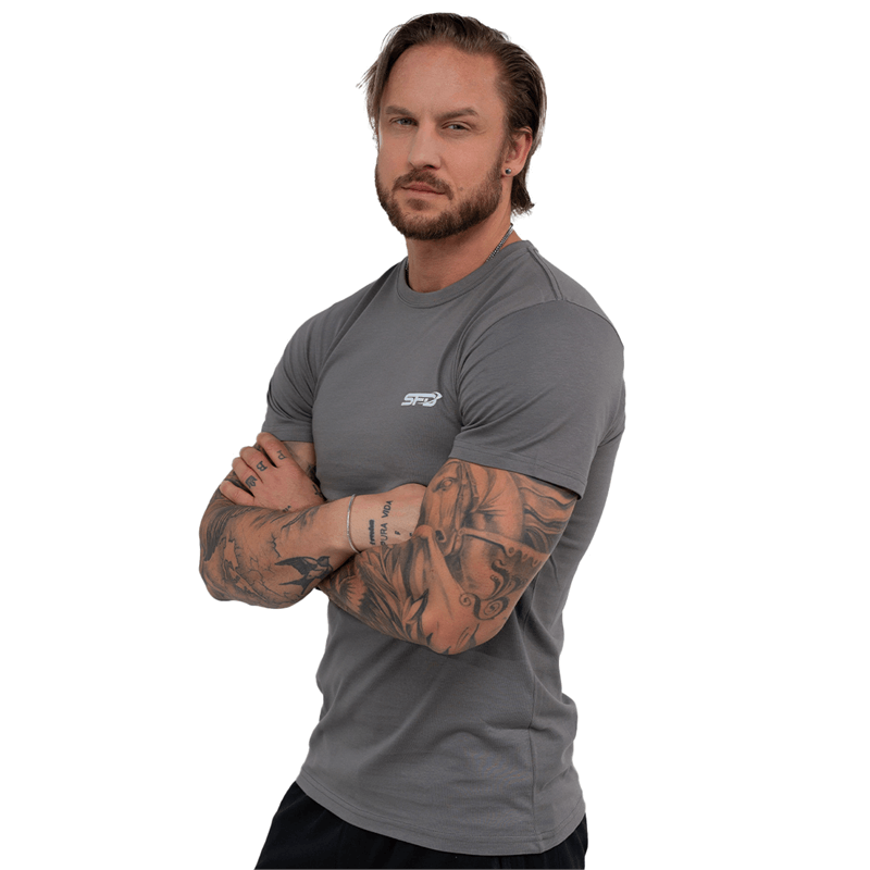 SFD WEAR PÁNSKÉ TRIČKO PREMIUM Grey Steel